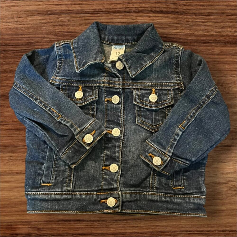 Carter’s Baby Denim Jean Jacket Dark Wash Stretch 12 Months